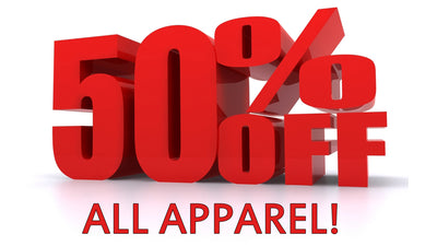 50% OFF clothing sale! Ends Wednesday 13th of Feb.