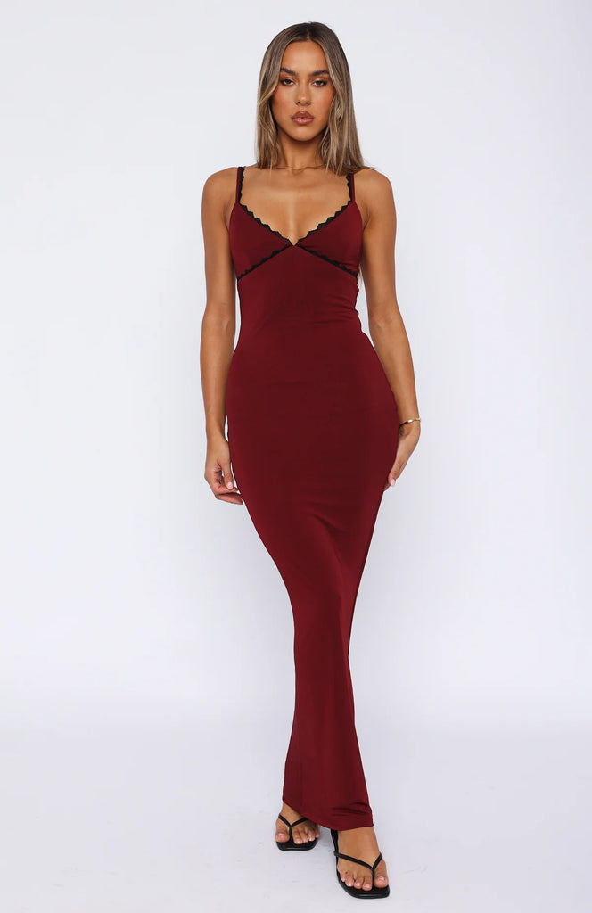 WHITE FOX Only The Young Maxi Dress Wine – Avelina De Moray