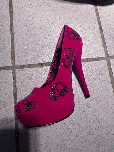 Hot pink iron fist heels