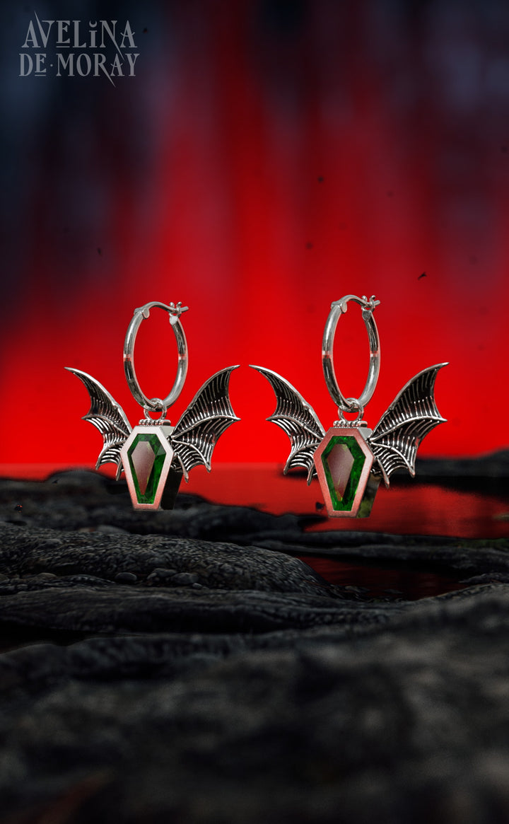 Black Friday Coffin Hoop Earrings