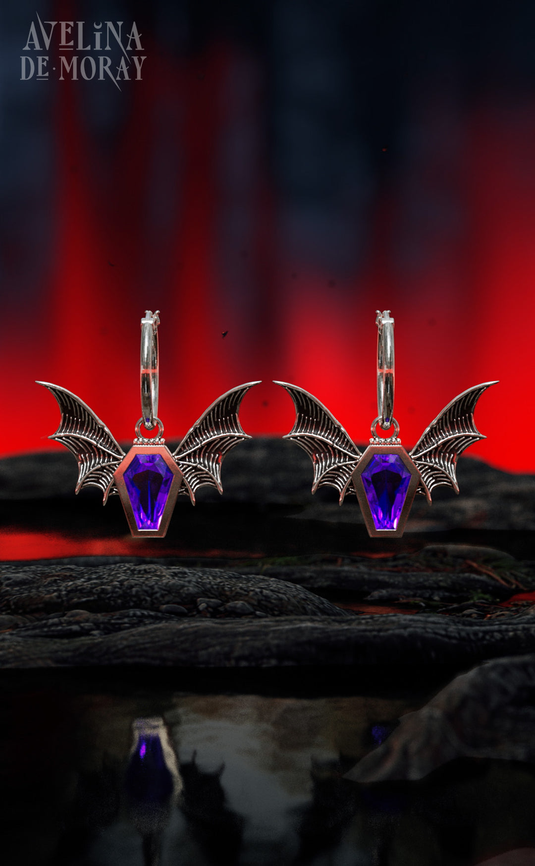 Black Friday Coffin Hoop Earrings