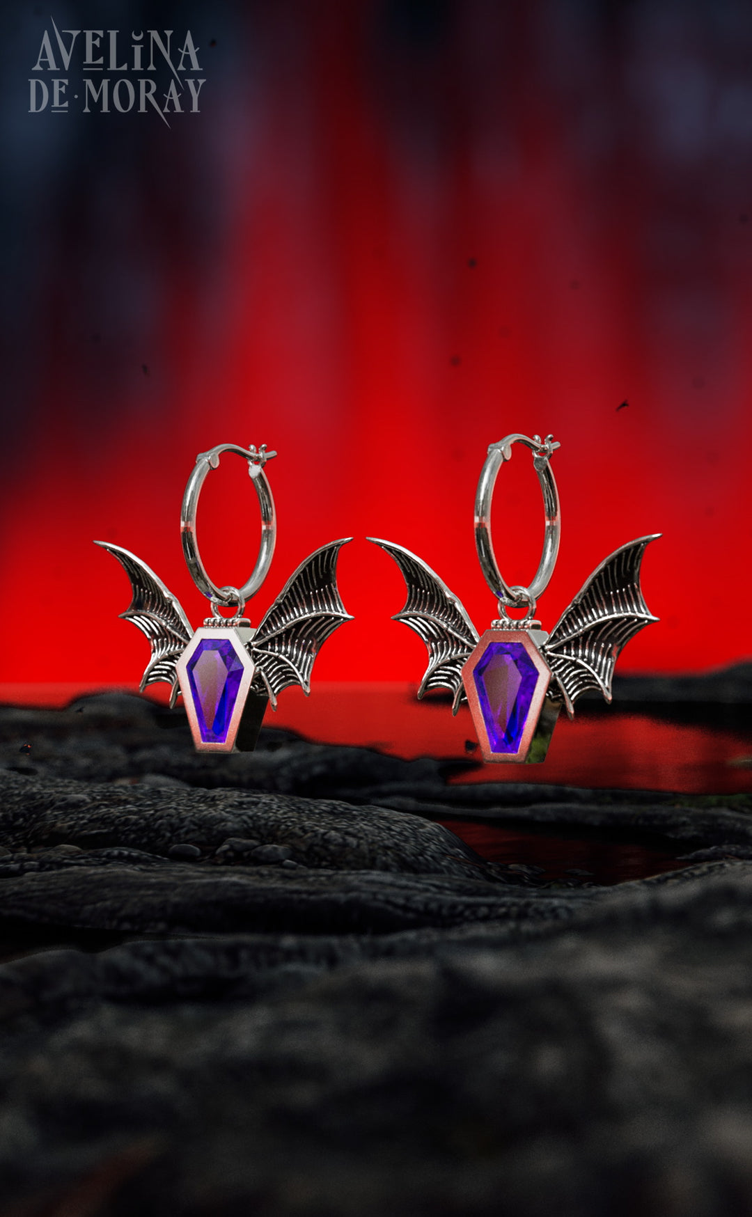 Black Friday Coffin Hoop Earrings