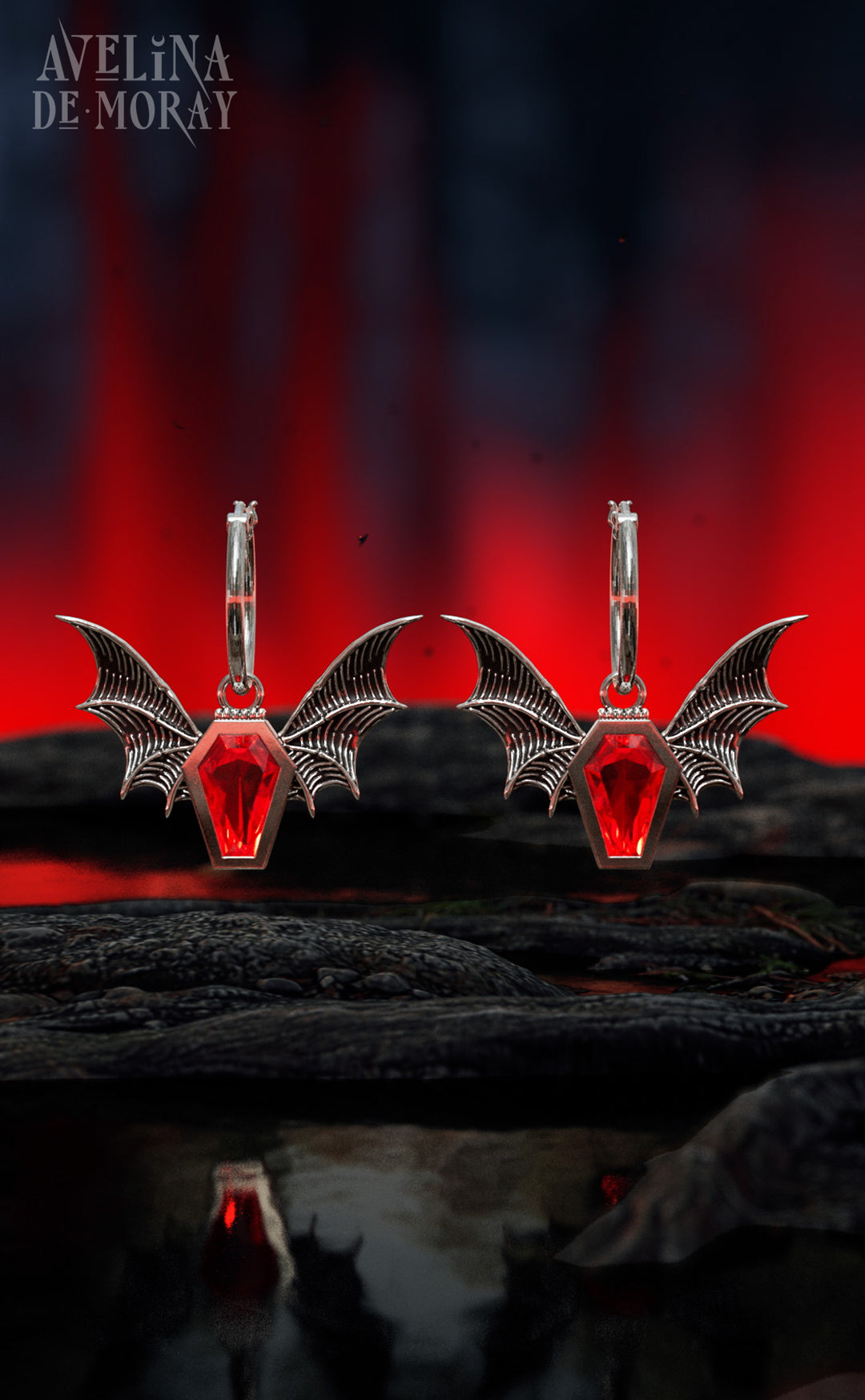 Black Friday Coffin Hoop Earrings