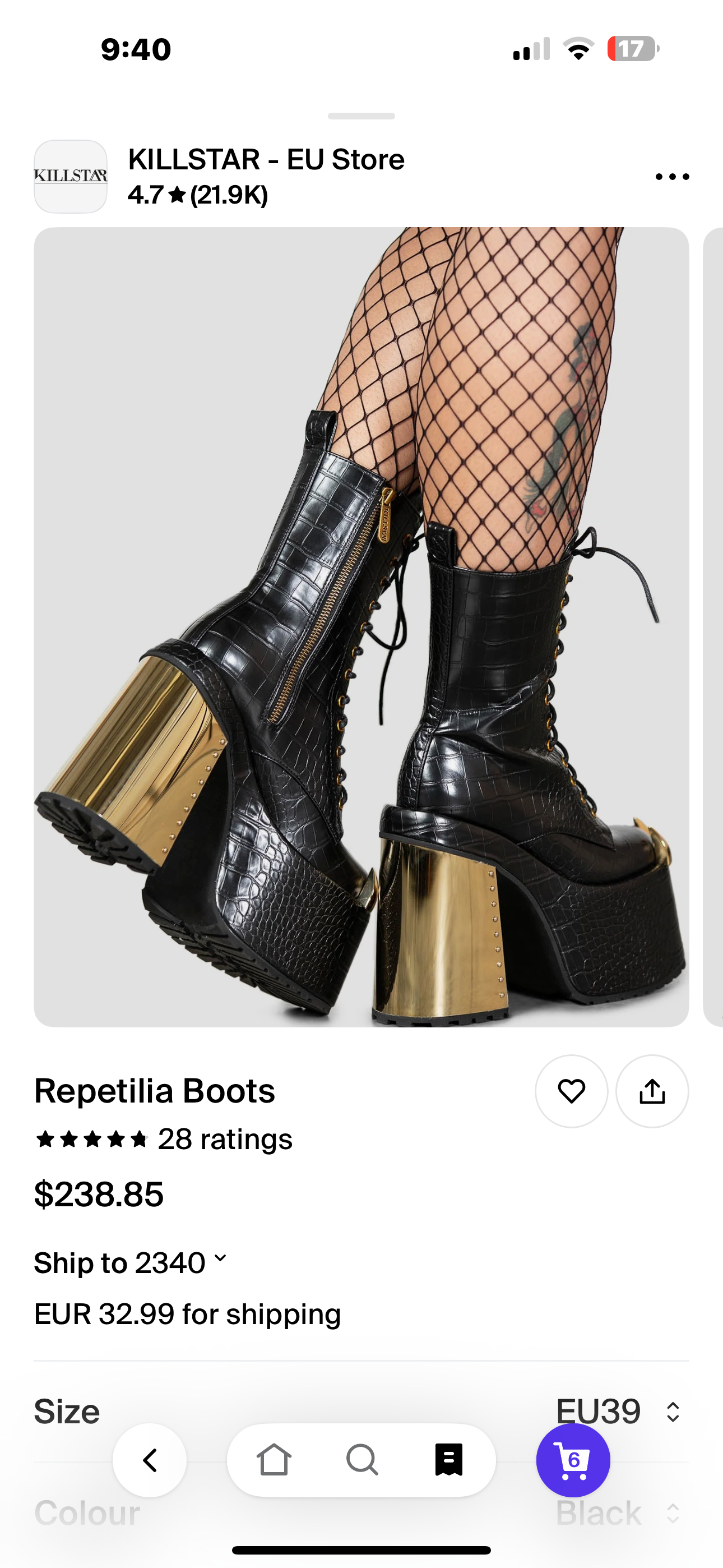 Killstar REPTILIA boots brand new