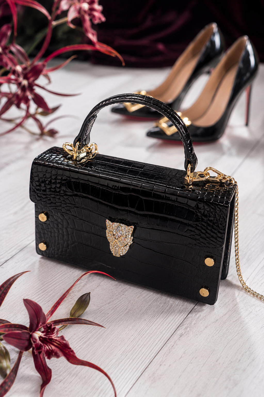 Nocturn Black Panther Handbag