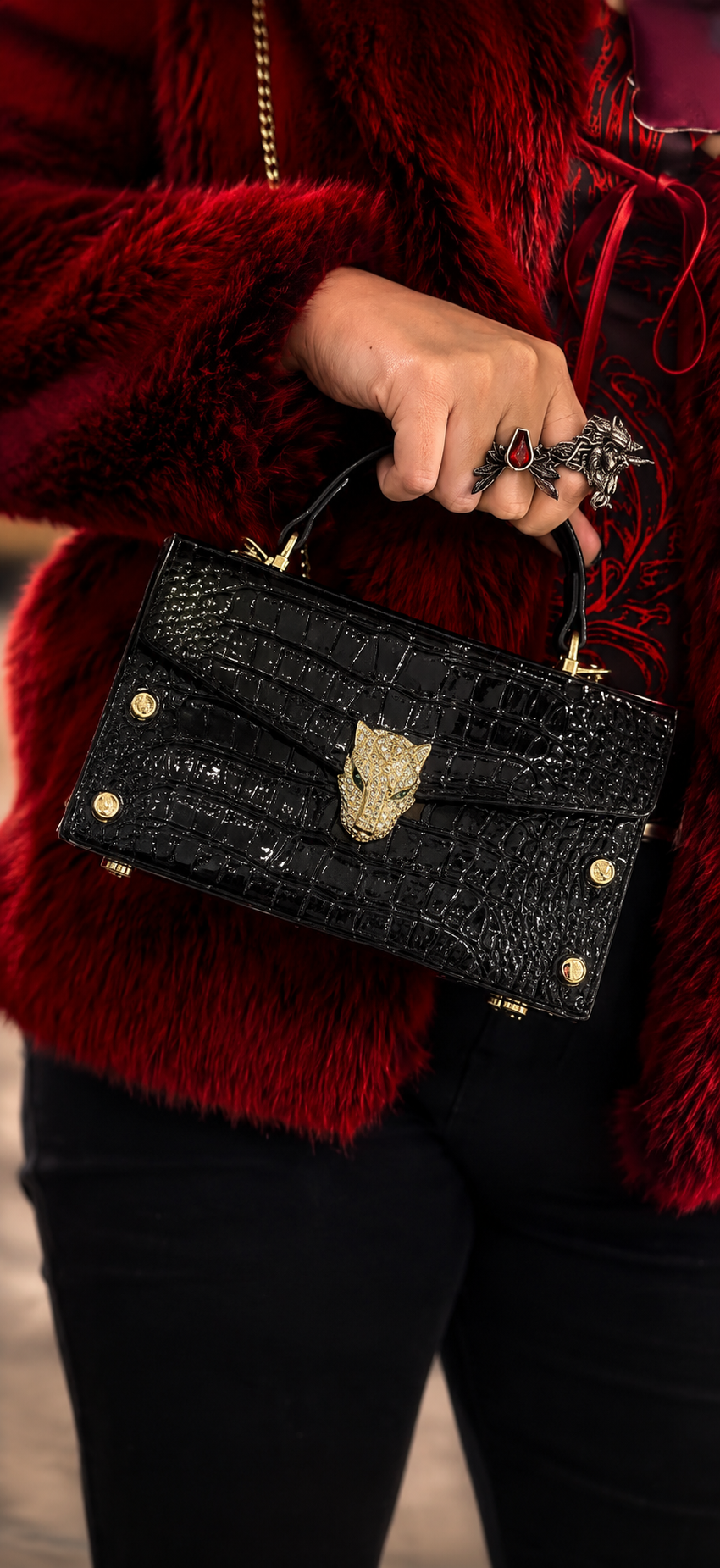 Nocturn Black Panther Handbag