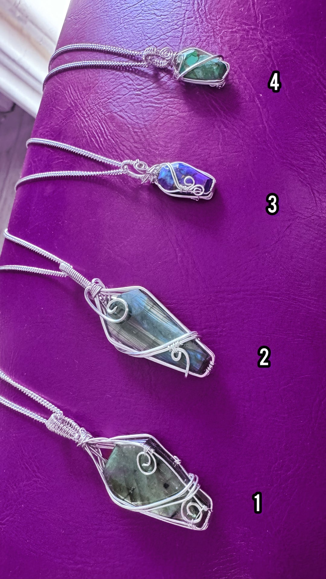 Coffin Stone Pendants