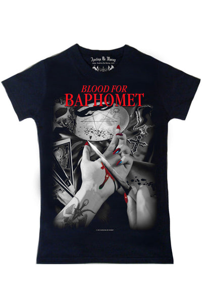 Blood For Baphomet Girls T-shirt - Avelina De Moray