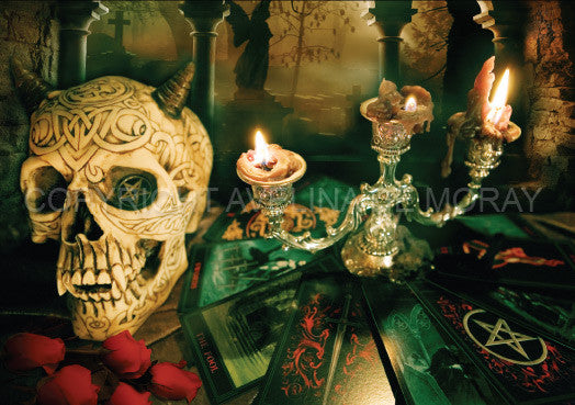 Sinners Flames Greeting Card - Avelina De Moray