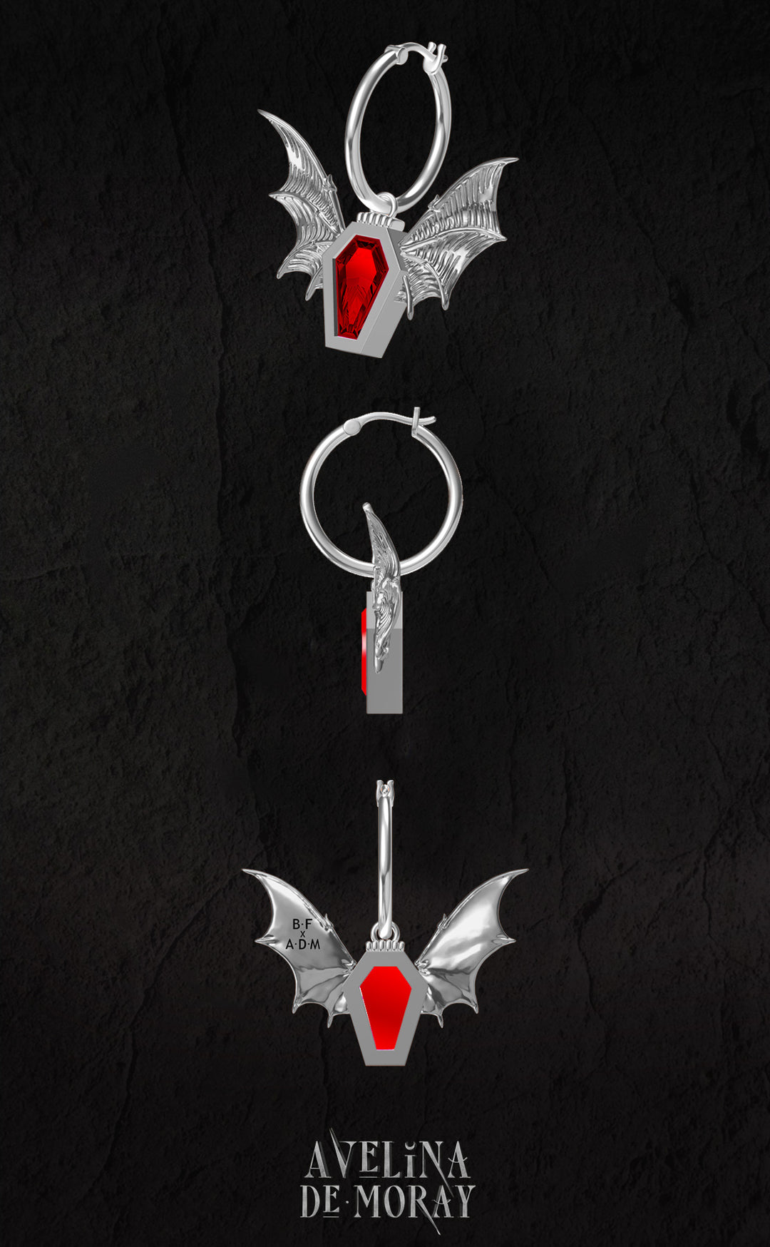 Black Friday Coffin Hoop Earrings