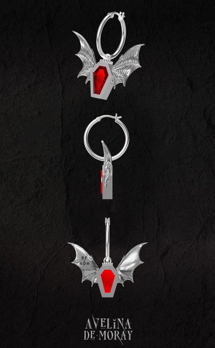 Black Friday Coffin Hoop Earrings